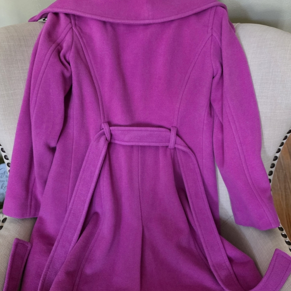 NWOT Coach Extra Small Fusha Peacoat With Silver Buttons - Picture 6 of 12